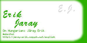 erik jaray business card